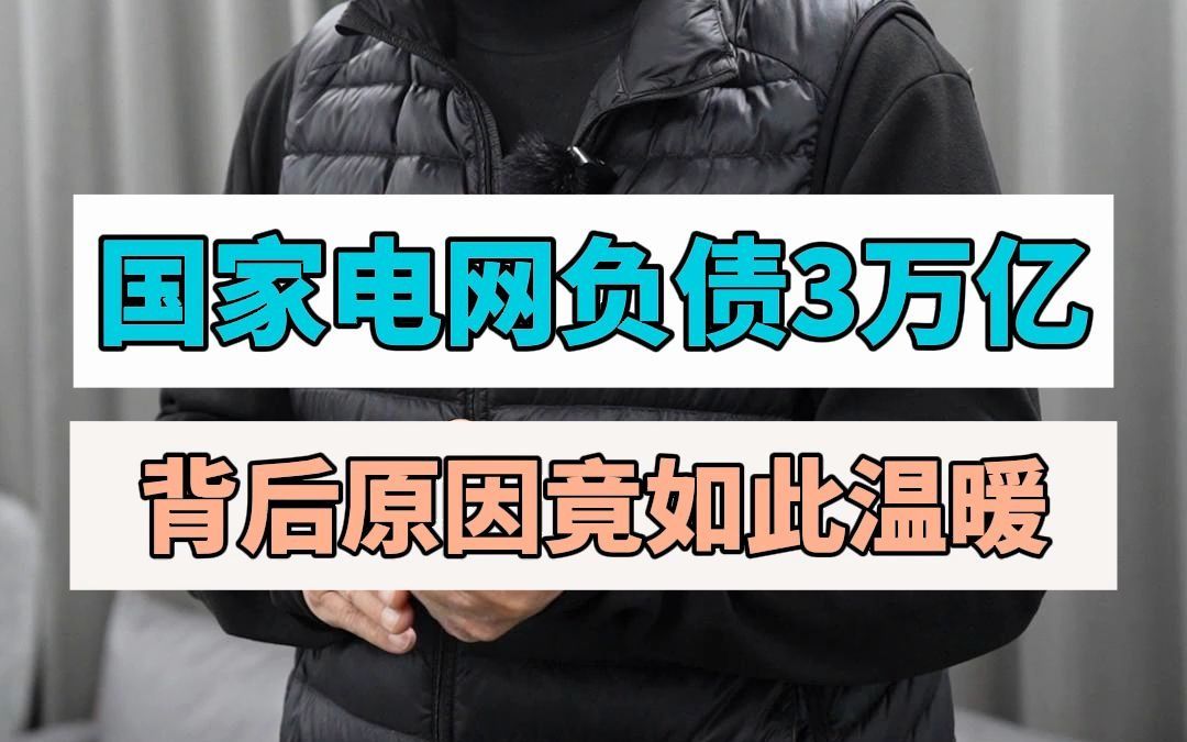 国家电网负债3万亿,背后原因竟如此温暖哔哩哔哩bilibili