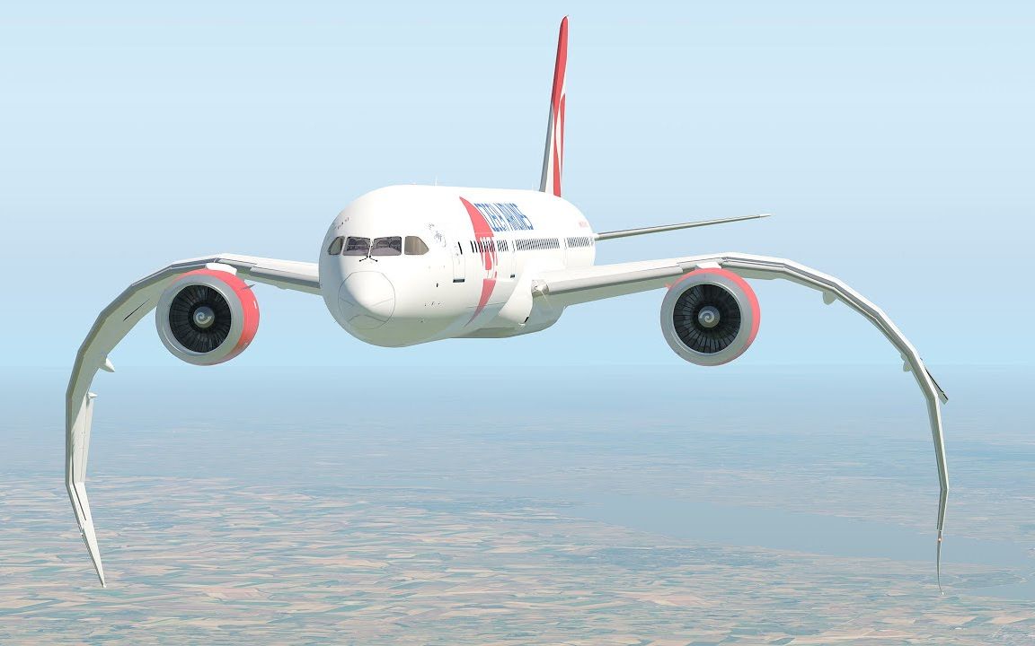 【 x-plane 11】波音787在空中颠簸中紧急迫降【bopbibun】_哔哩哔哩