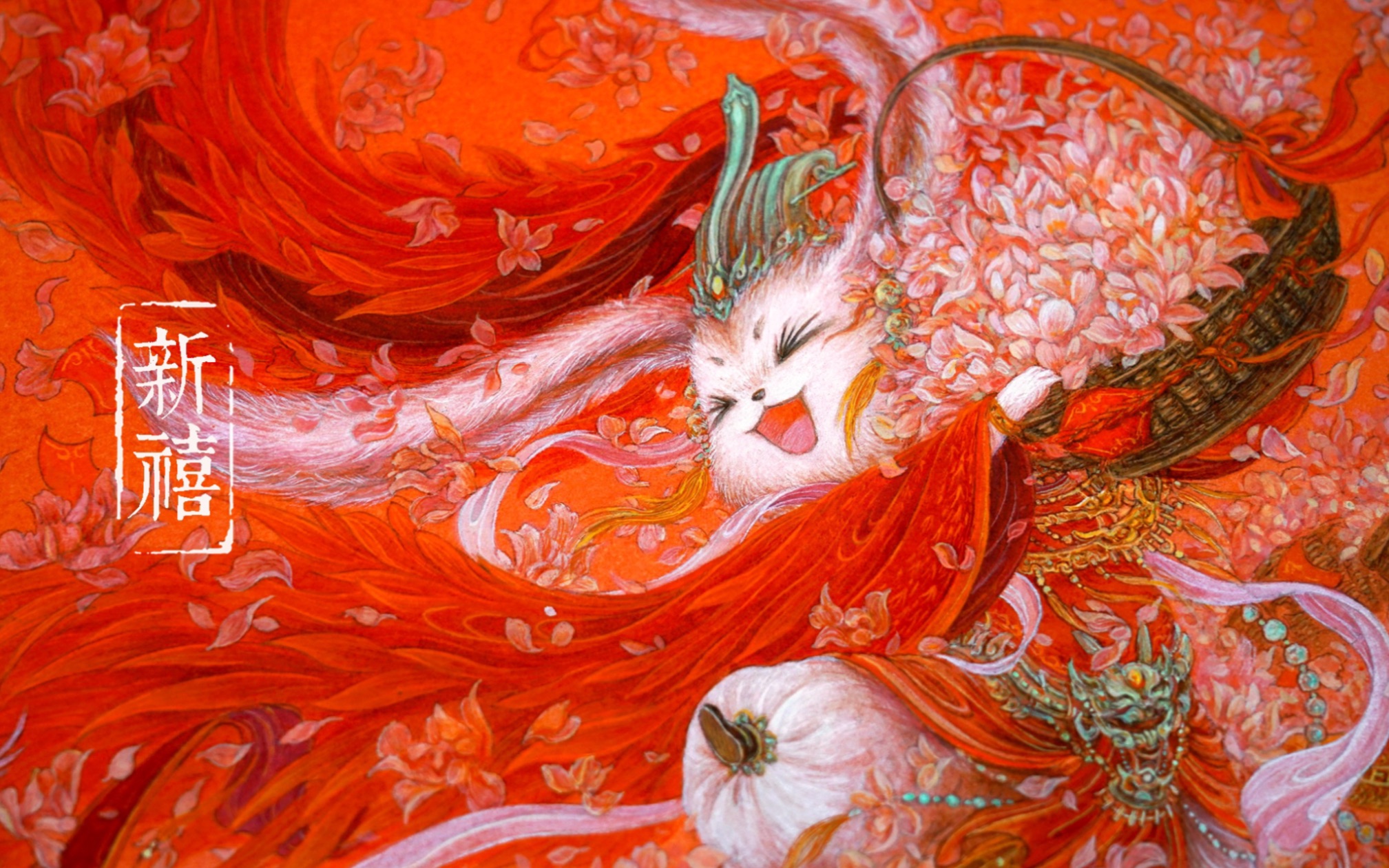 小兔仙:"大家的心愿都会绽放～"——祝兔年大吉!