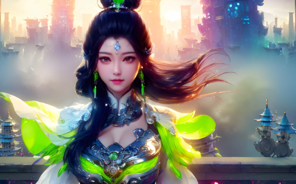 【ai绘画】2.5d古风美人,4k壁纸