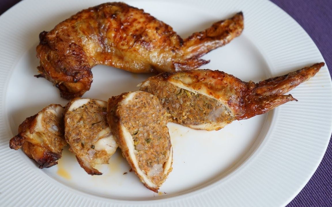 脆皮糯米鸡做夜宵尤其鸡翅咬下去满口香0404