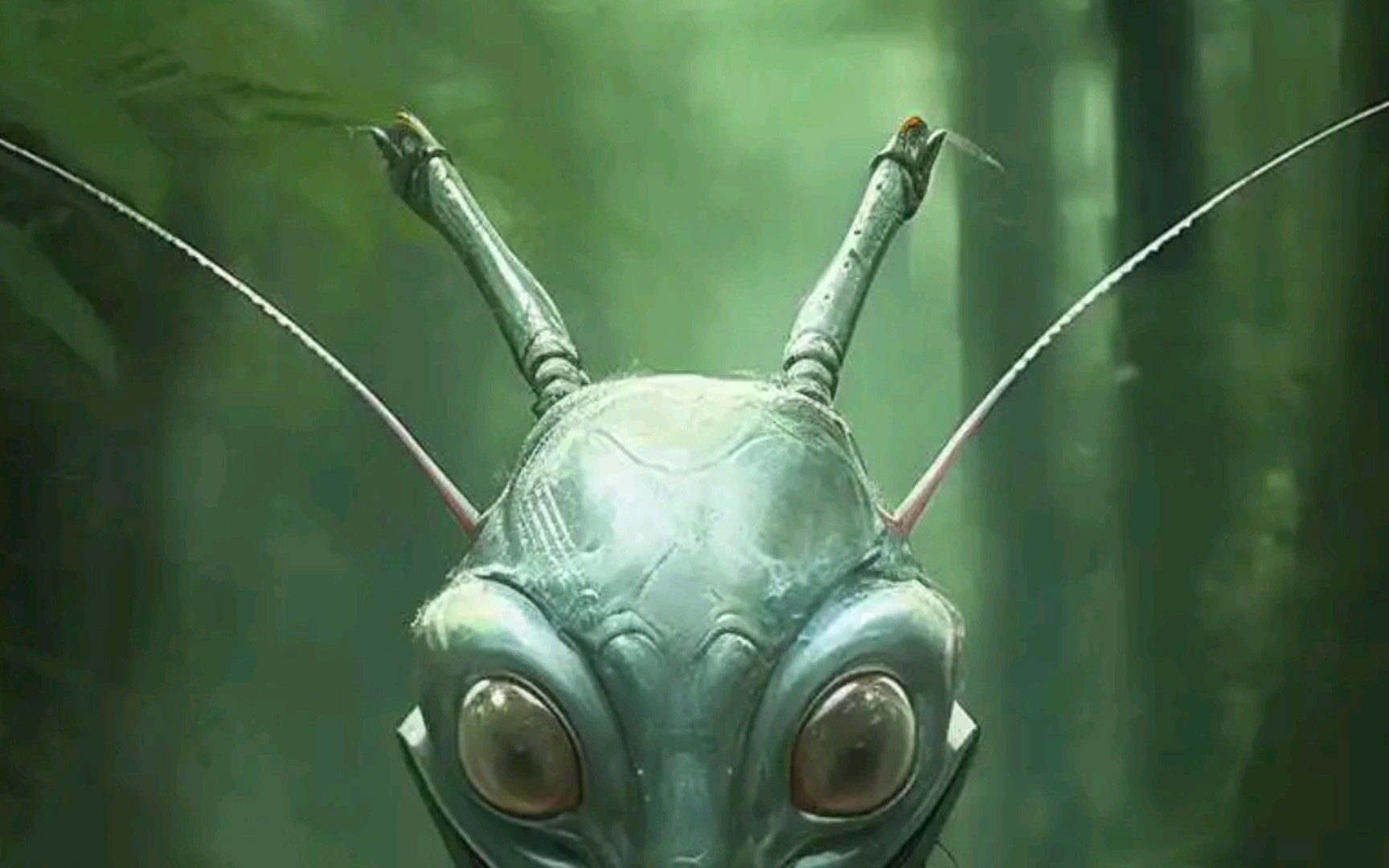 螳螂的"外星形态"ai创想,最后那张感觉很智慧