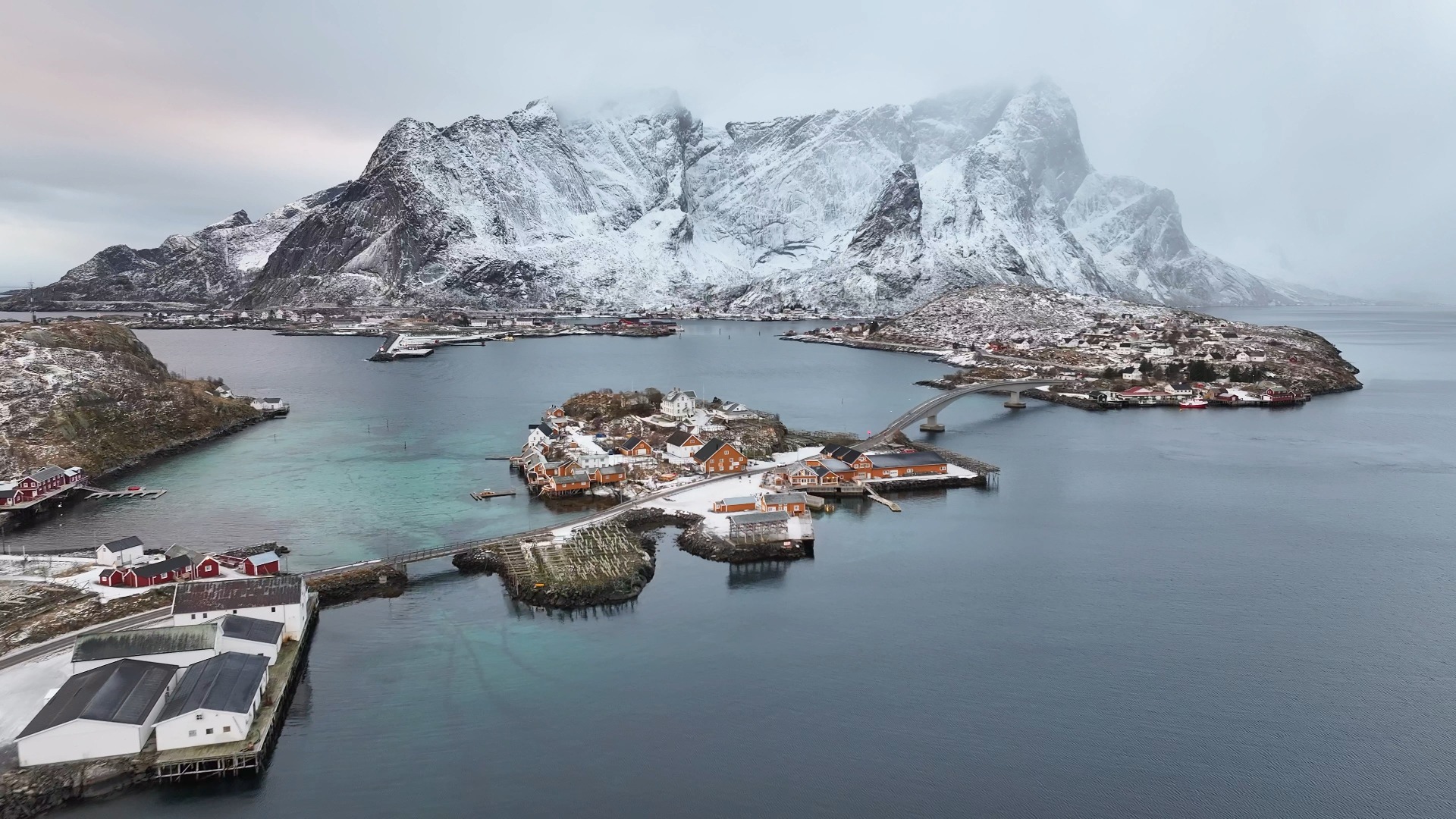 【空拍】挪威 罗弗敦群岛 漢姆內伊島 hamn03y i lofoten (2023年12