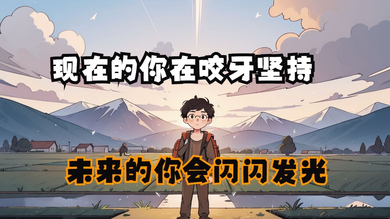 现在的你在咬牙坚持,未来的你会闪闪发光