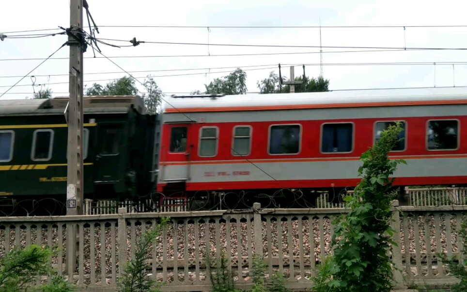 【铁路】夏季,t9 t49 k938 k7751次列车通过,原色yw25g 674059
