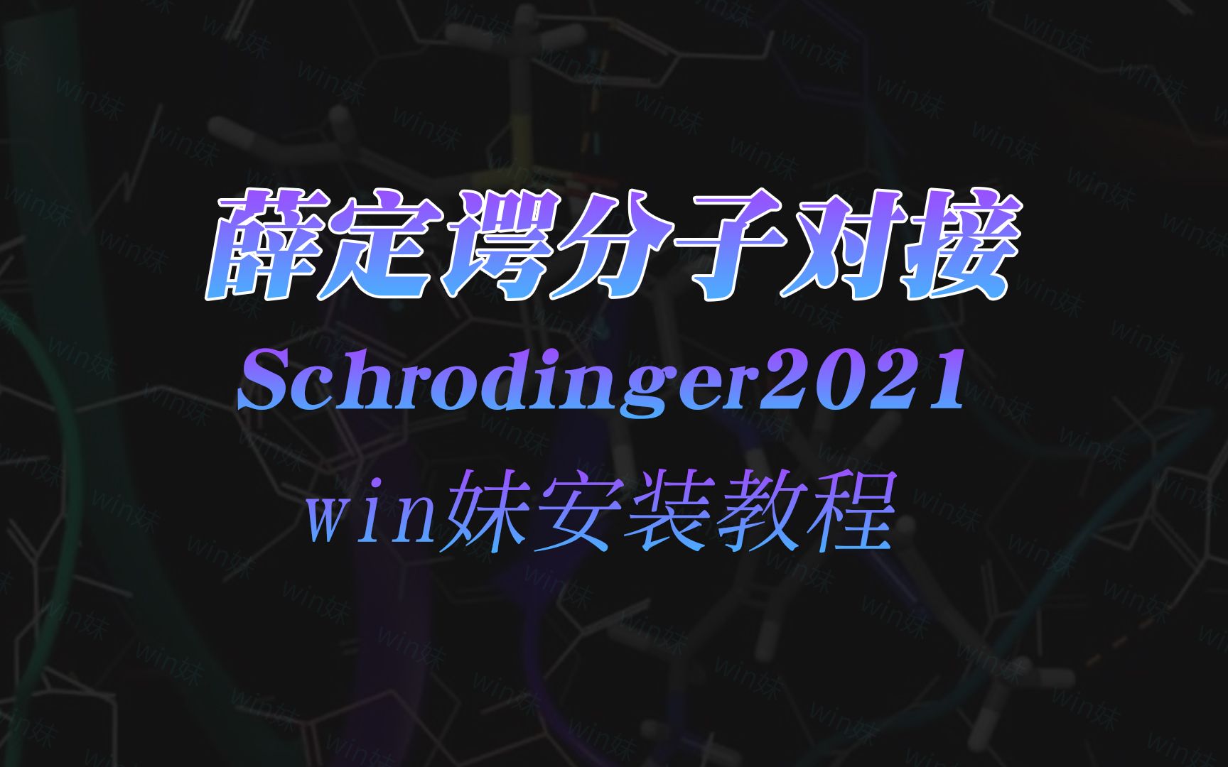 schrodinger2021薛定谔药物分子对接软件maestro1.28哔哩哔哩bilibili