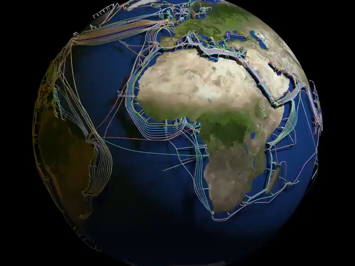 99%的互联网网络通过海底电缆运行,总长130万公里哔哩哔哩bilibili