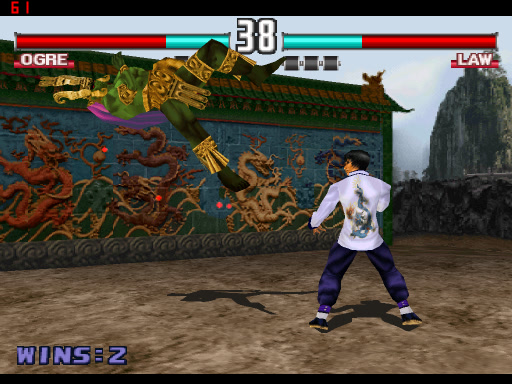 使用铁拳3 boss斗神 陪练污王的李小龙