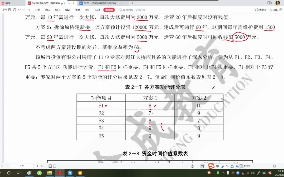 刘斌老师 一级造价师 案例分析 8月20日案例方案优选精选习题解析哔哩哔哩bilibili