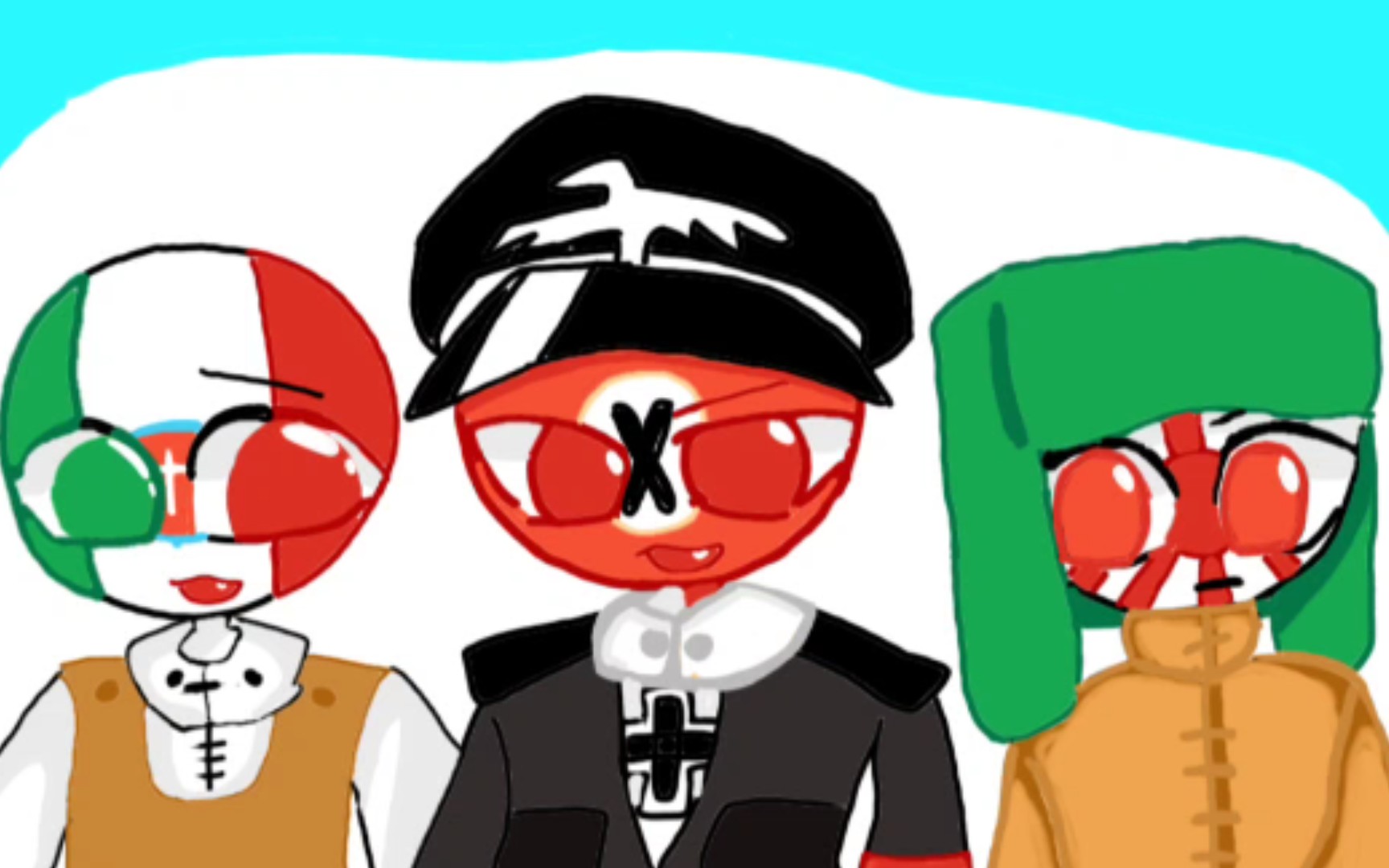 轴心三傻(bushi)画的很拉慎入