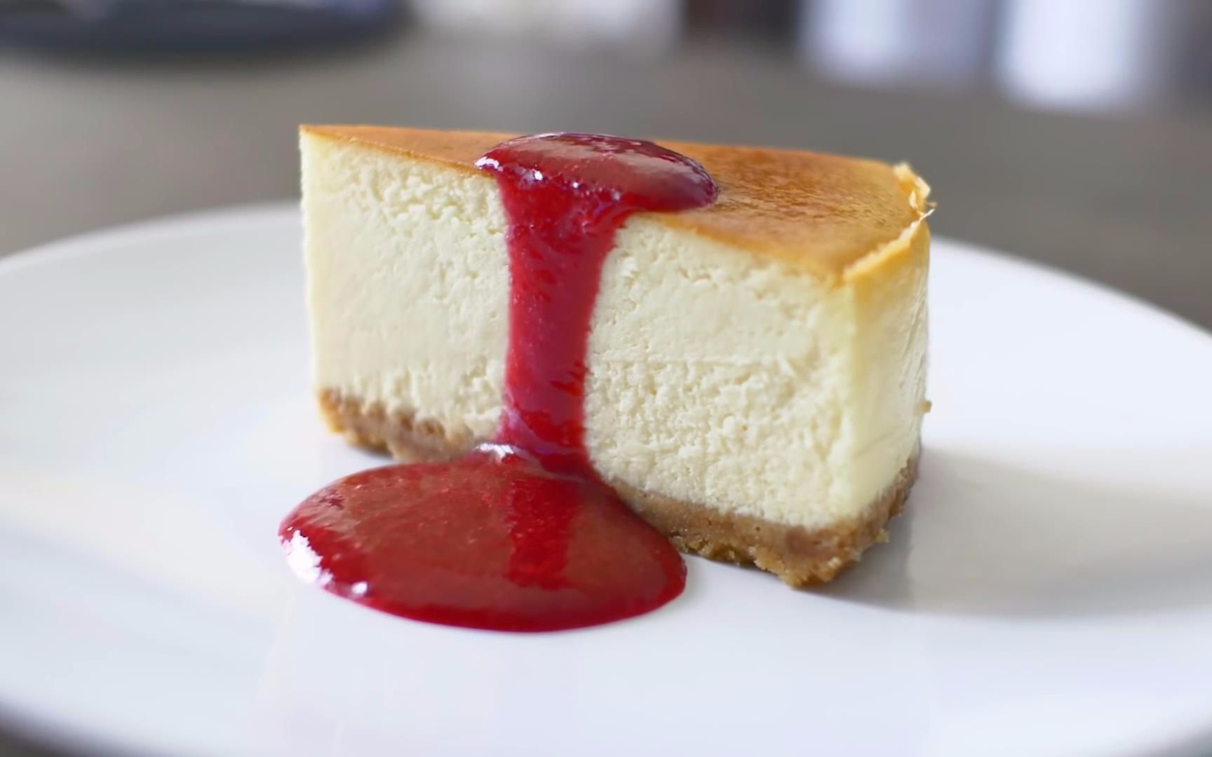 纽约奶酪蛋糕[ asmr cooking sounds ] new york cheesecake