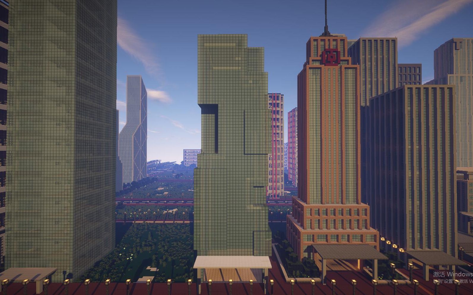 【minecraft】建筑欣赏 3分钟建一栋几何大楼!(延时摄影)