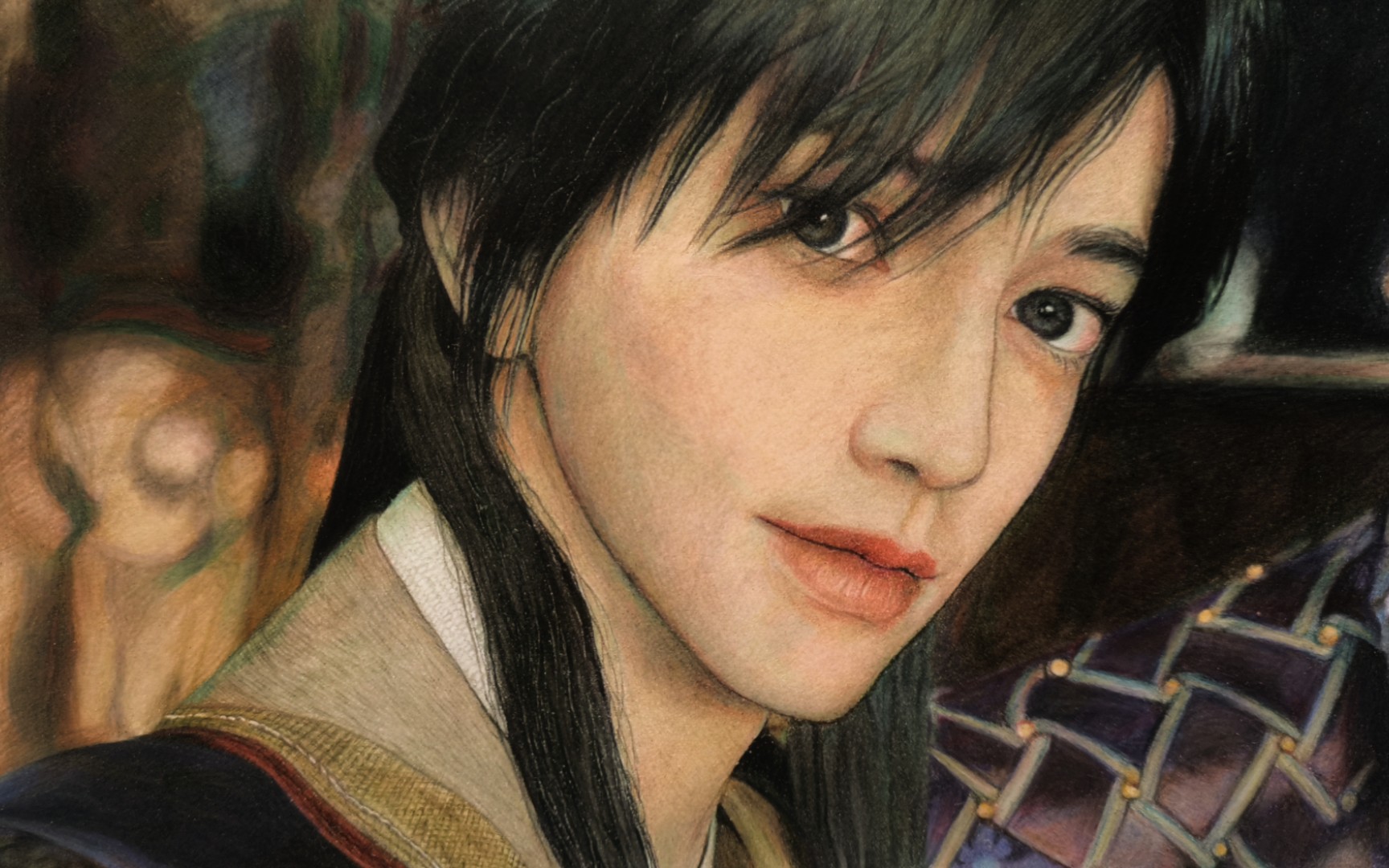 眷思量萧霁彩铅手绘过程