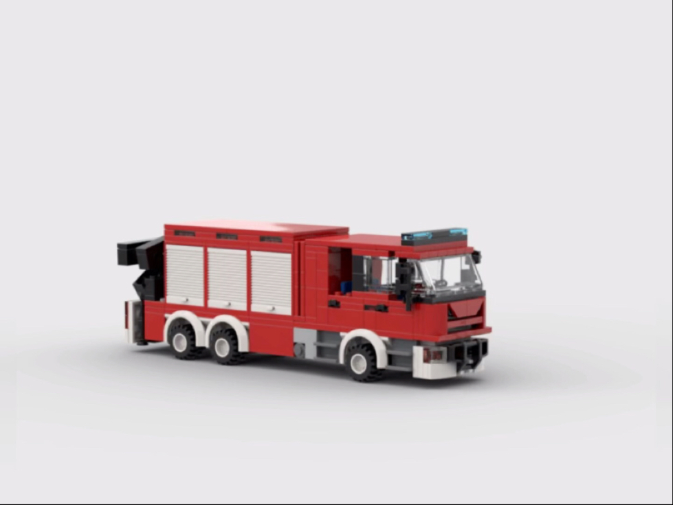 乐高moc重型抢险消防车