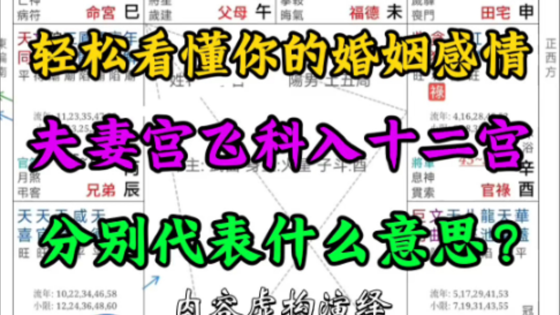 轻松看懂你的婚姻感情,夫妻宫飞权入十二宫,分别代表什么意思?(上)哔哩哔哩bilibili