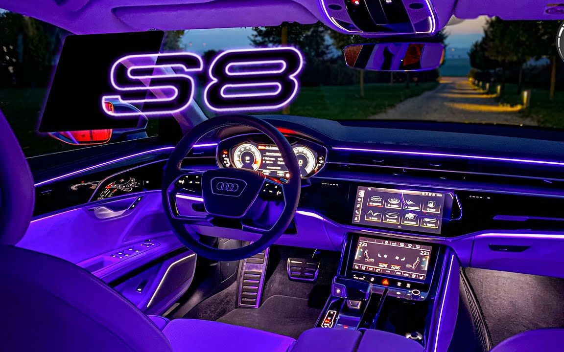 这谁顶得住啊全新571匹奥迪s8pov夜间