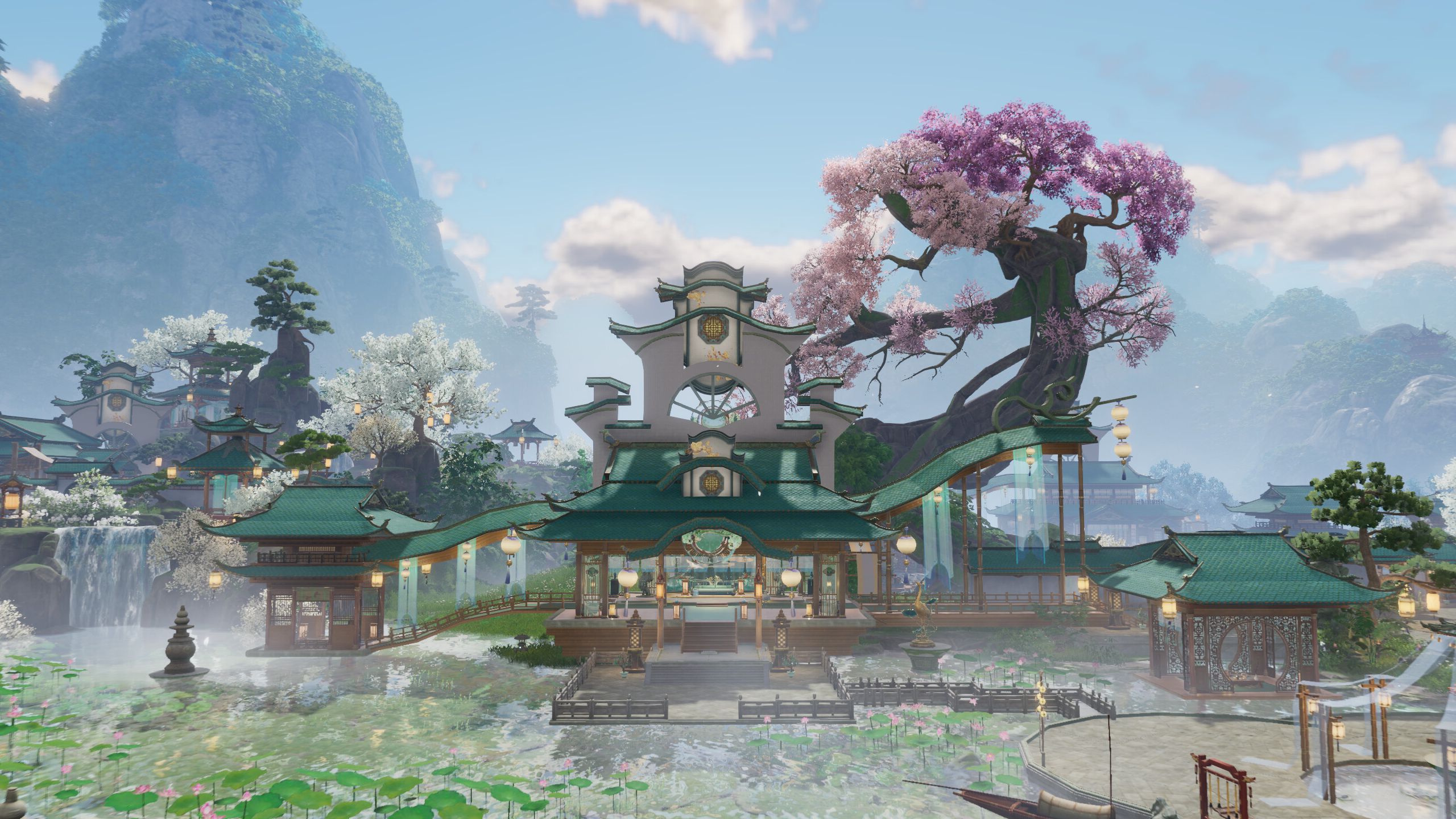 剑网3家园 在私宅打卡长歌门大桃树