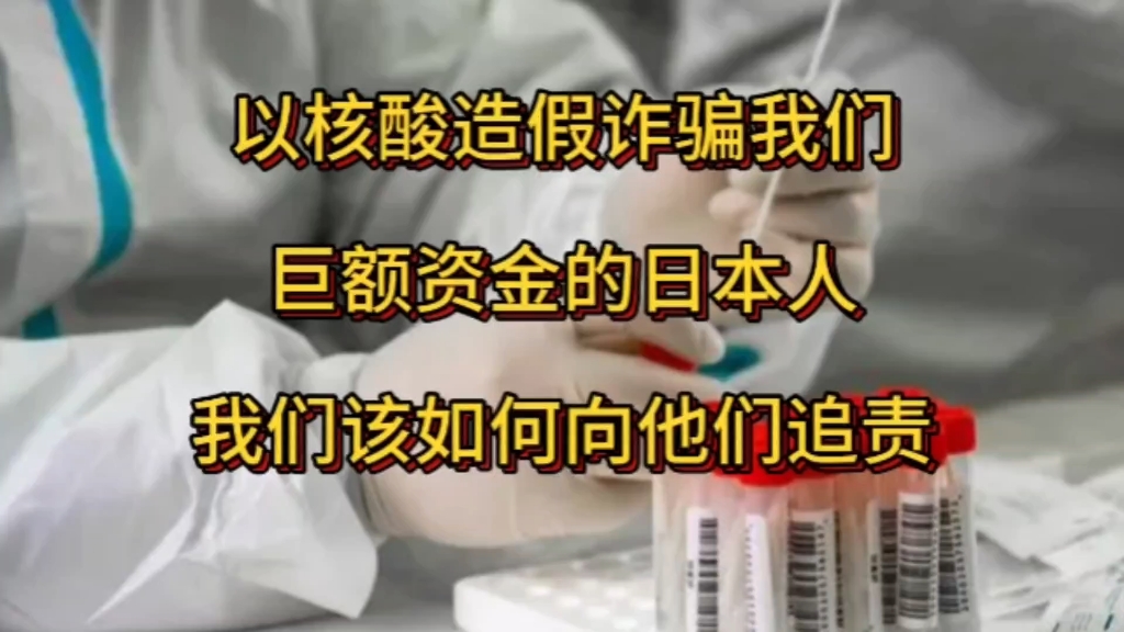 以核酸造假诈骗我们巨额资金的日本人我们该如何向他们追责哔哩哔哩bilibili