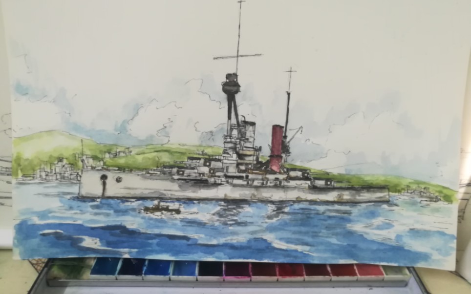 战列舰怎么画绘画图片