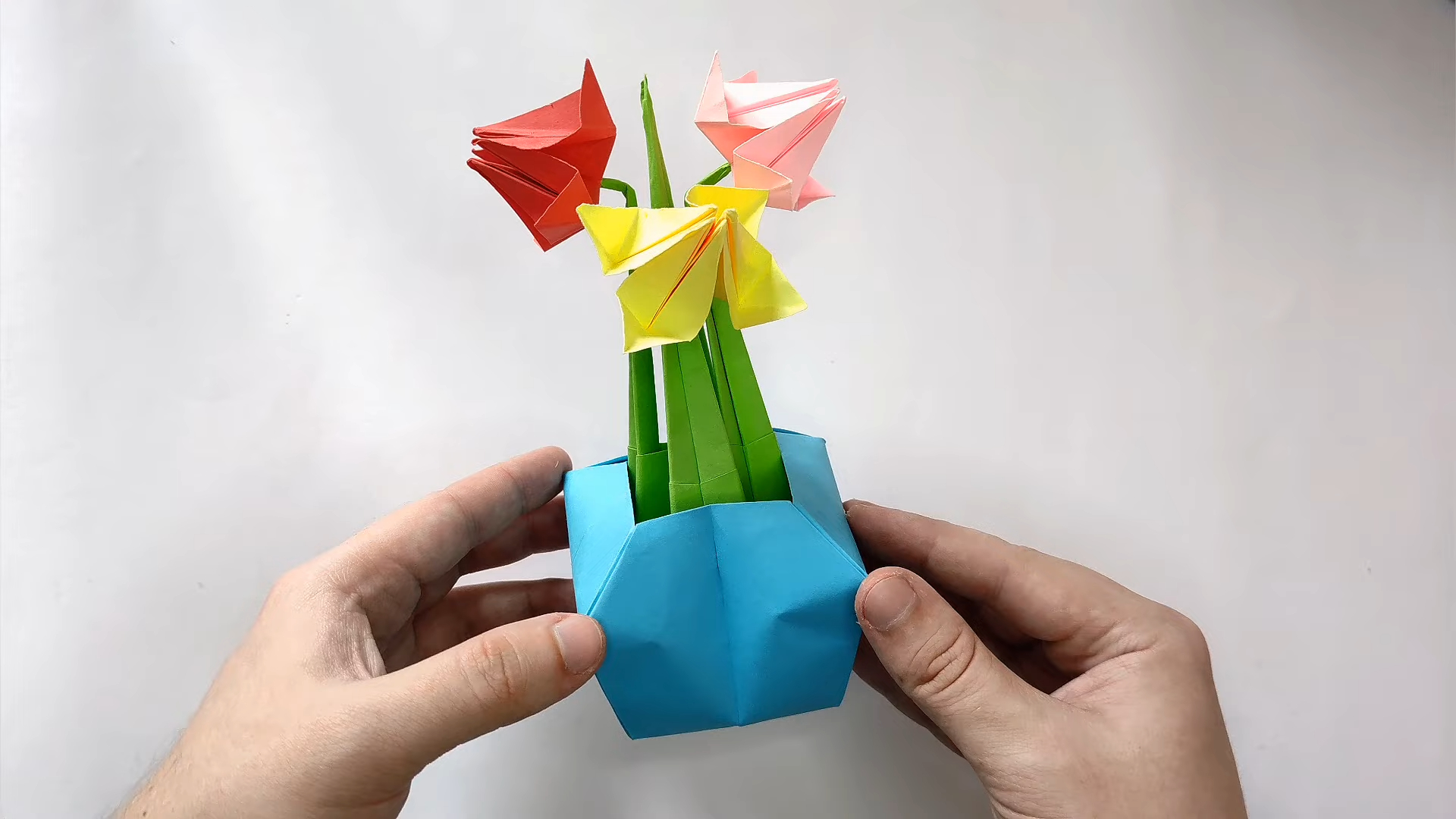 【origami library】花瓶折纸教程easy origami vase