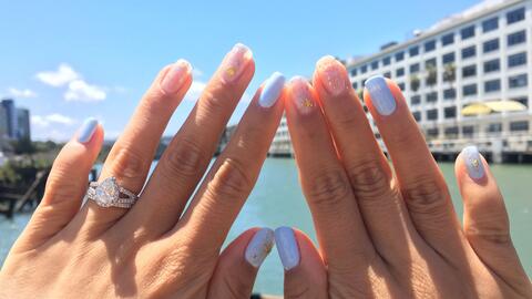 Summer Vacation Sea Beach Nail Tutorial 夏日海洋风美甲 哔哩哔哩 つロ干杯 Bilibili