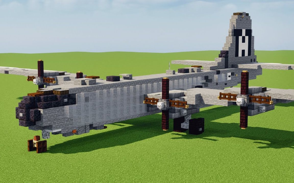 【minecraft】b-29超级堡垒轰炸机教程(1.5:1比例)