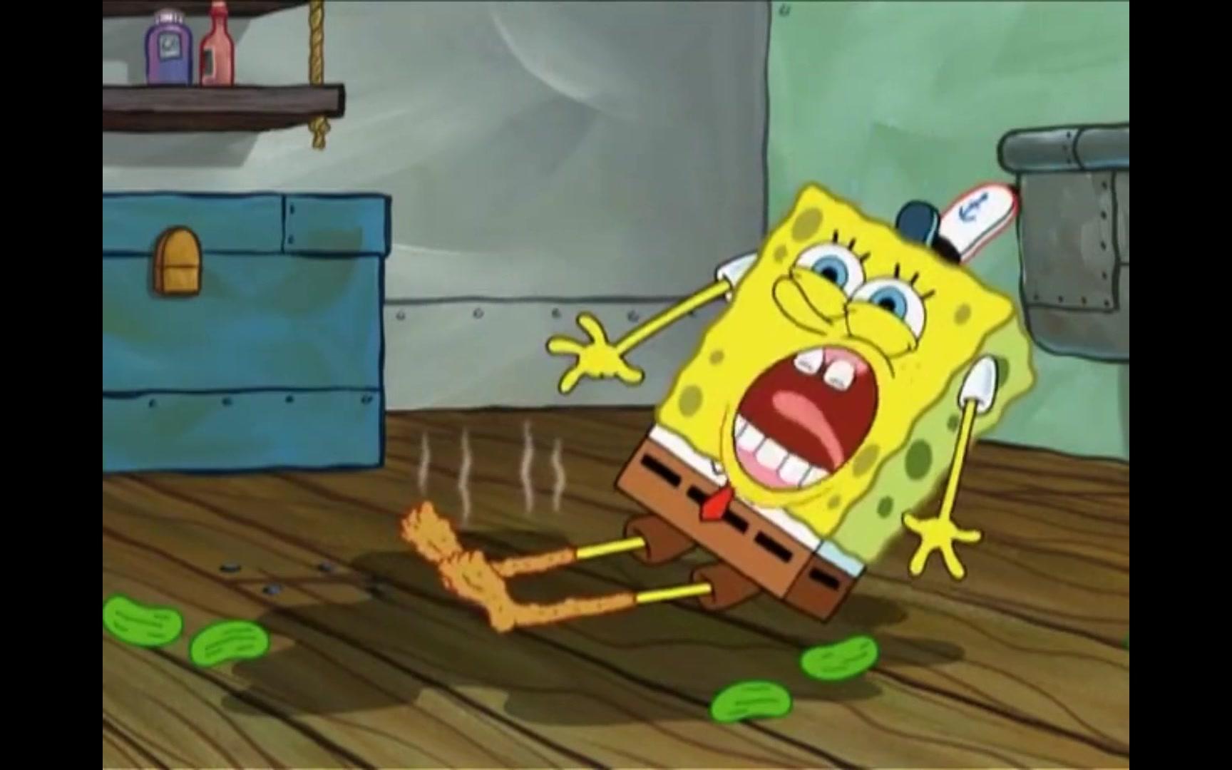 海绵宝宝对他的脚做了什么?简直男默女泪!