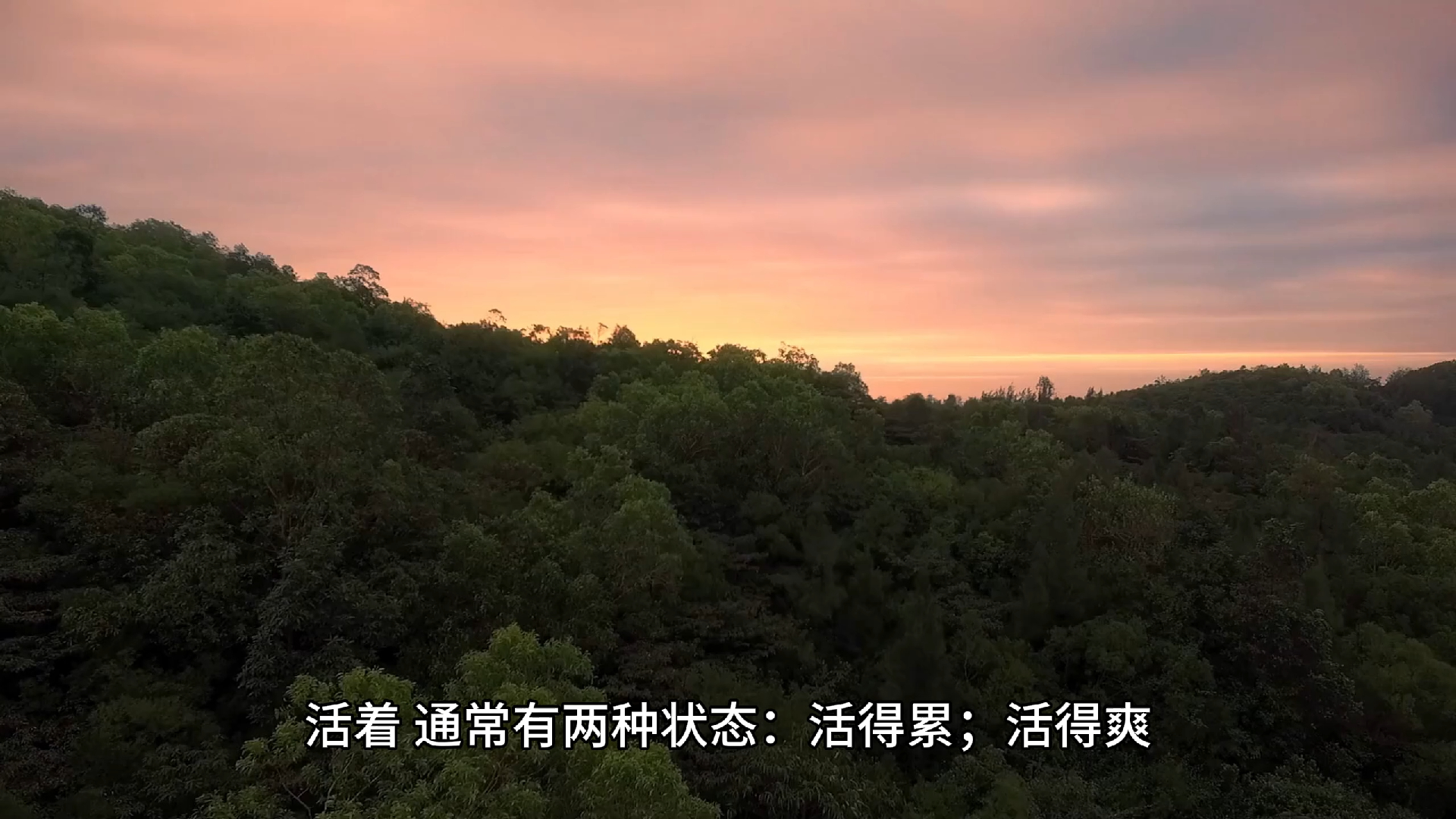 活着,通常有两种状态:活得累,活得.