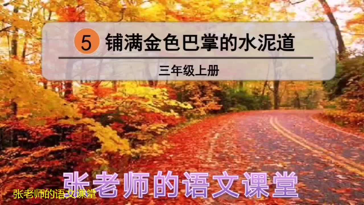 三年级上《铺满金色巴掌的水泥道》,一段一段学习,学习课文内容哔哩哔哩bilibili