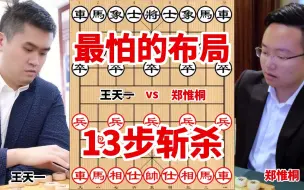 Download Video: 王天一最怕的布局，郑惟桐仅用13步便将王天一斩落，最强闪电战