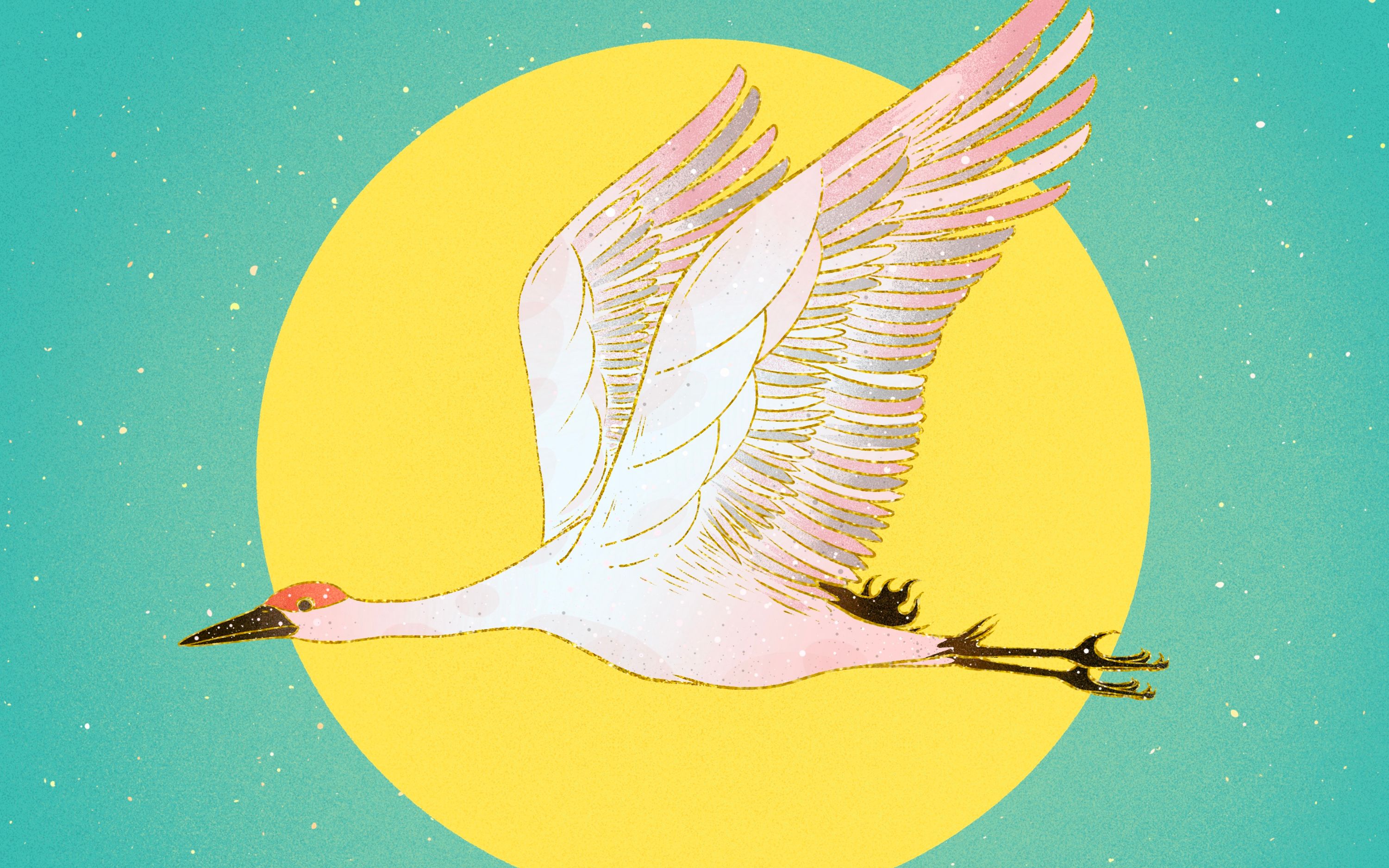 每日一画day1464《 鹤 》(procreate中国风插画练习)