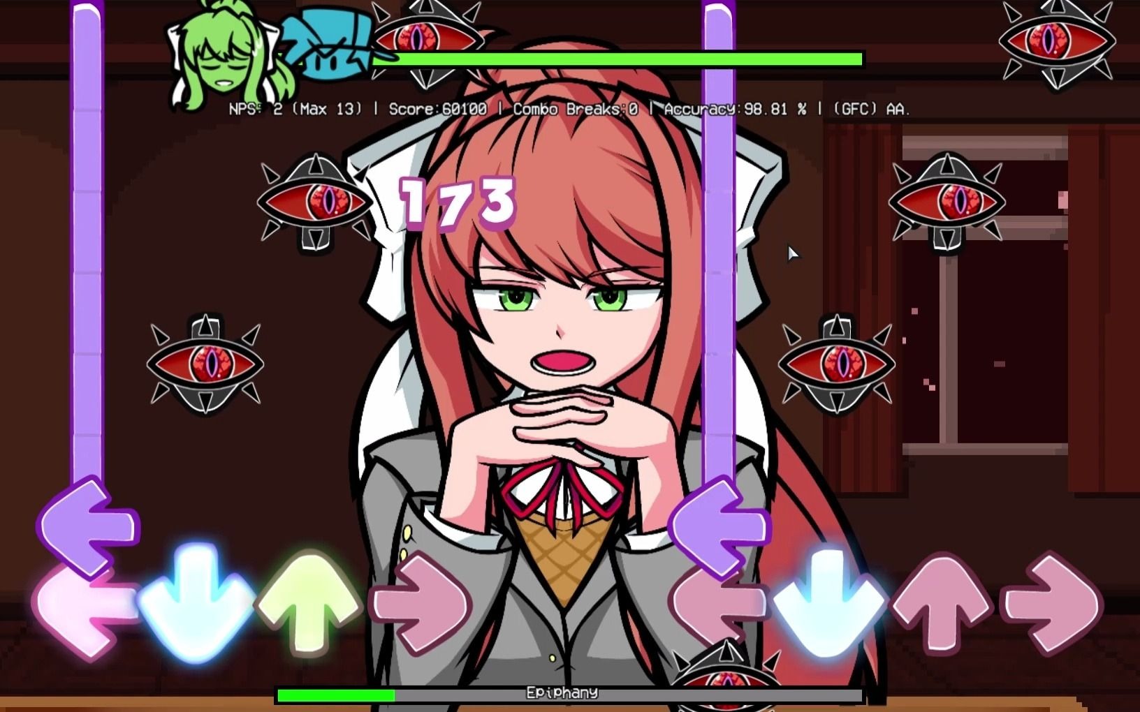 [fnf]doki doki takeover!隐藏曲半无伤(epiphany)