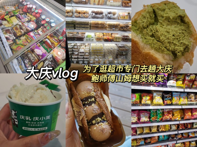 大庆vlog/这把超市逛爽了/山姆鲍师傅泸溪河汇聚一家/布丁麻薯/泰奶/冰淇淋/雪花酥/网红雪糕/开心果冰面包/山姆牛肉卷哔哩哔哩bilibili