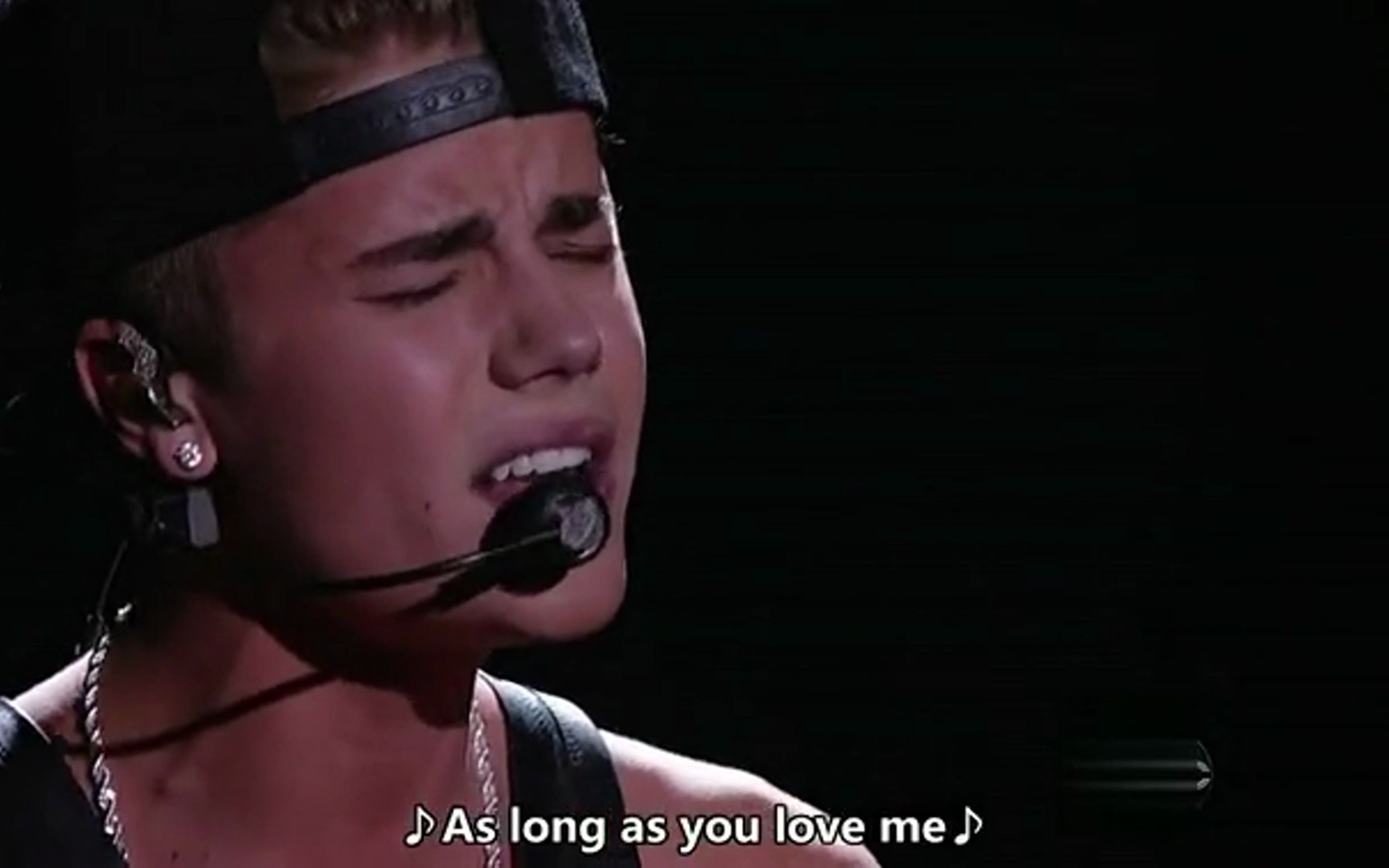 [图]4K Justin Bieber As Long As You Love Me 【现场版】【英文字幕】