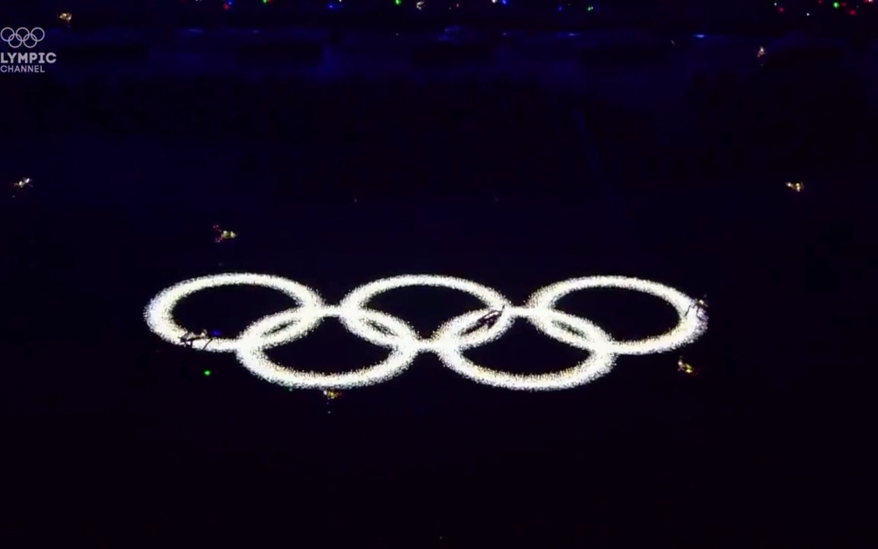 北京奥运会脚印彩虹画图片