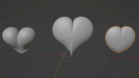 Blender数学方程式的爱心建模 哔哩哔哩