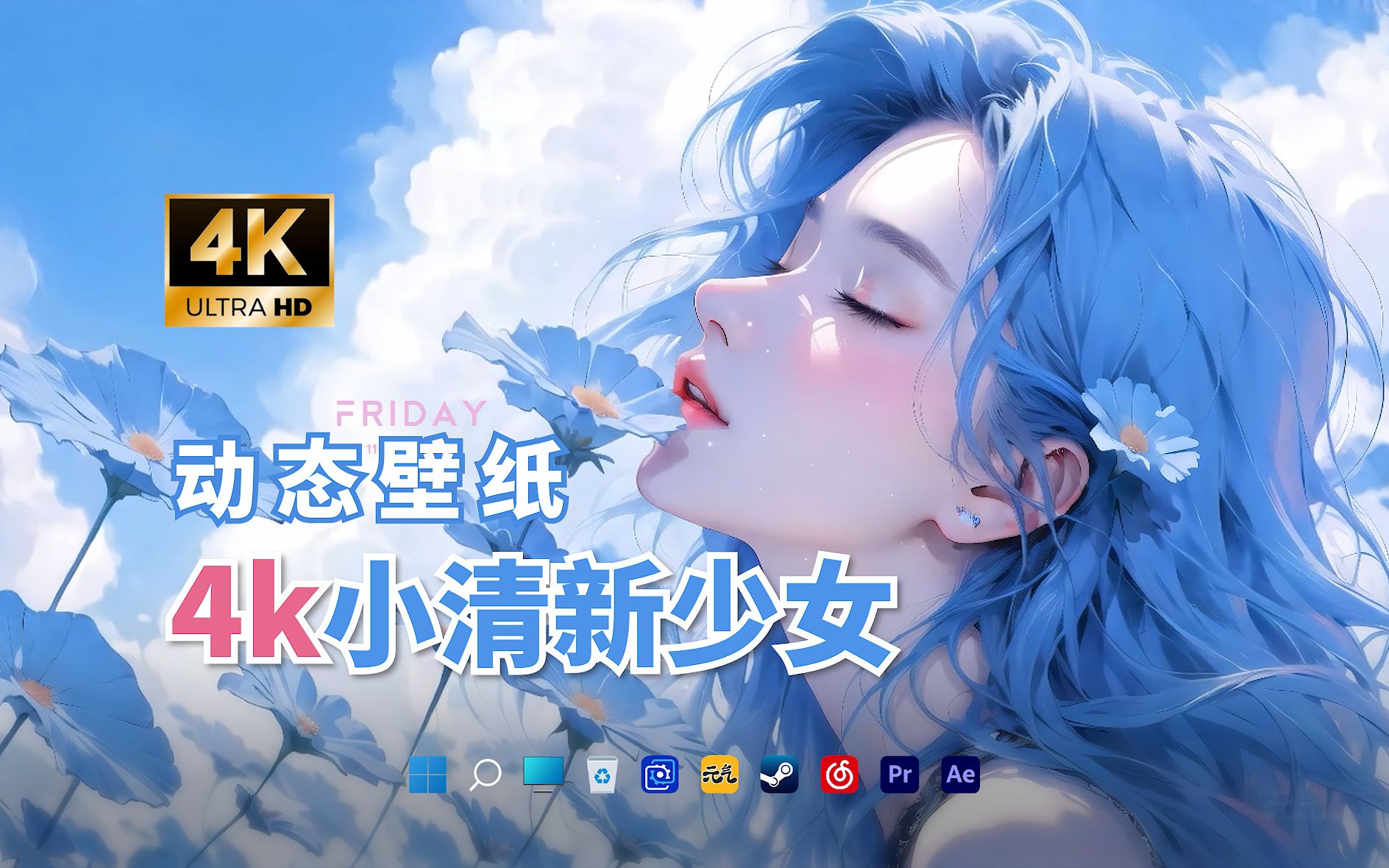 小清新少女|4k动态壁纸分享