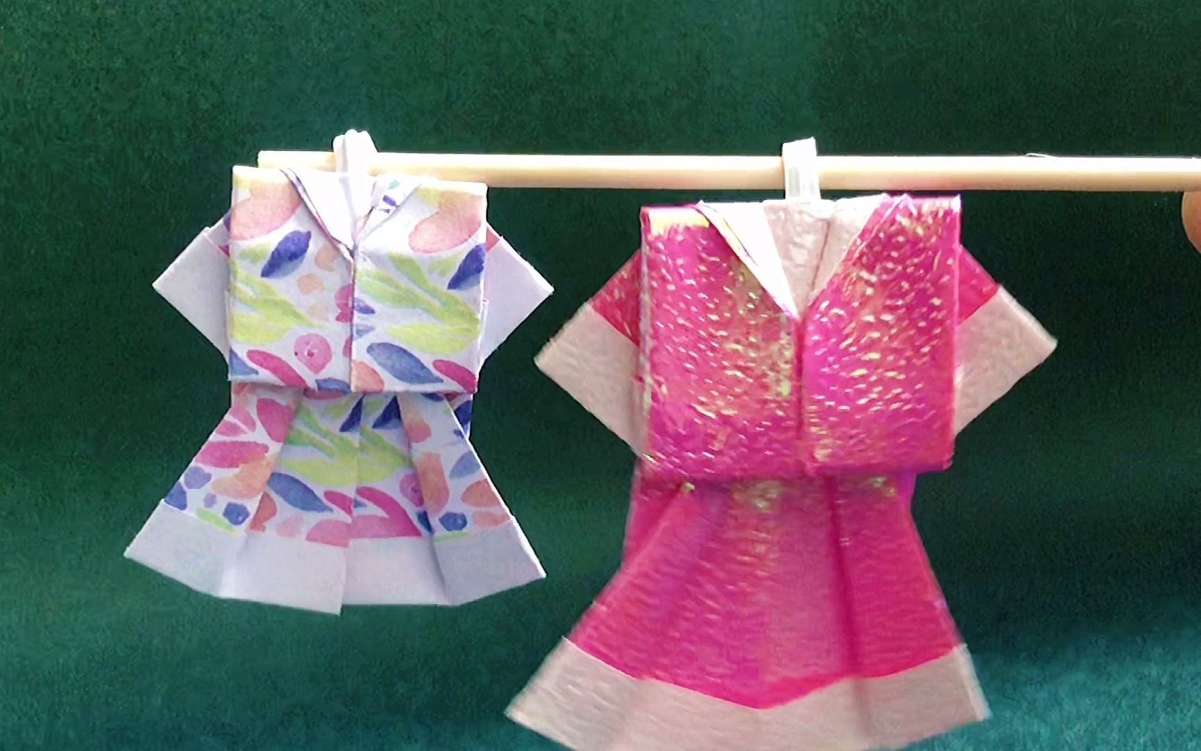 【手工折纸】一张纸折jk制服裙,可做书签还可装饰手账本