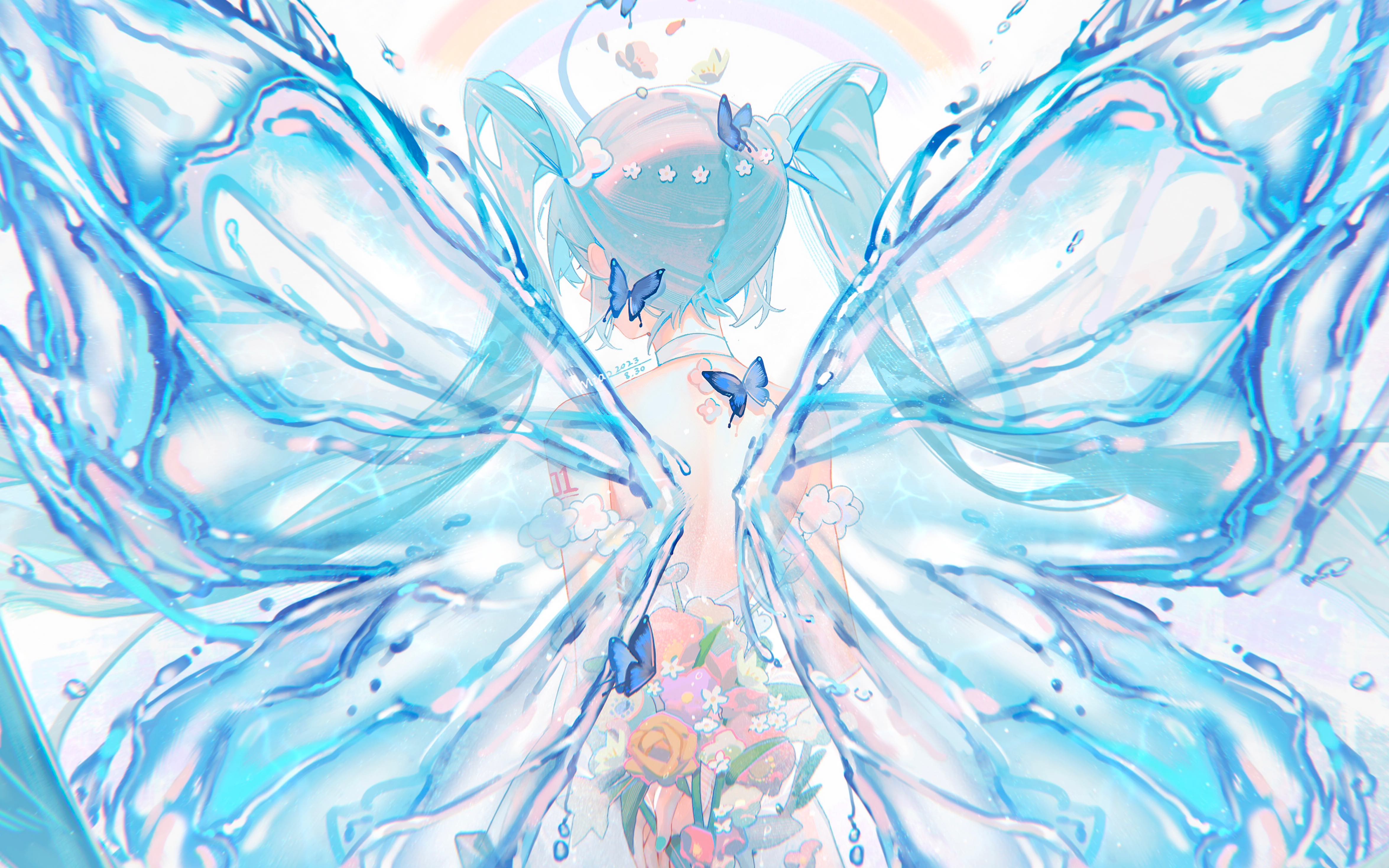【绘画过程/初音未来】《水花蝴蝶》致你所诞生的第16年与我所绘你的
