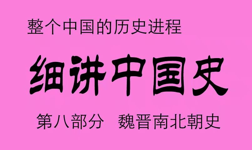 《细讲中国史》 第八部 魏晋南北朝史 749集完整版,展现整个中国的历史进程哔哩哔哩bilibili