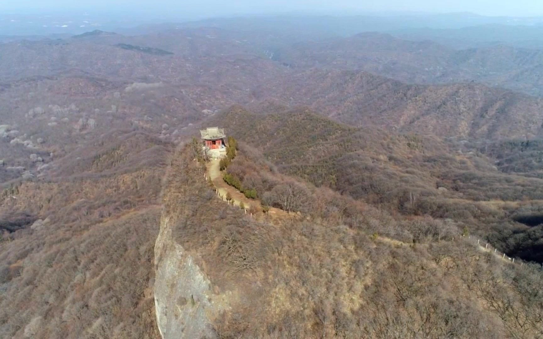 咸阳市旬邑县:飞越石门山,航拍扶苏庙哔哩哔哩bilibili