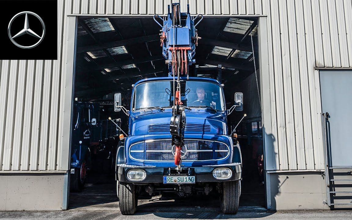 车主私人珍藏"古董"的奔驰la 2624吊车