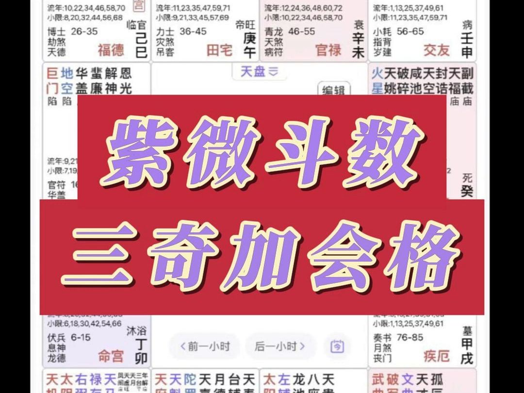 【紫微斗数】三奇加会格哔哩哔哩bilibili