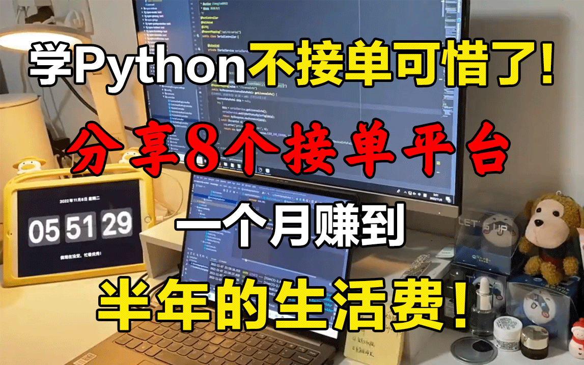 【Python兼职完整版】学Python不接单可惜了,分享24个接单平台,详细经验方法,一个月赚到半年生活费!哔哩哔哩bilibili