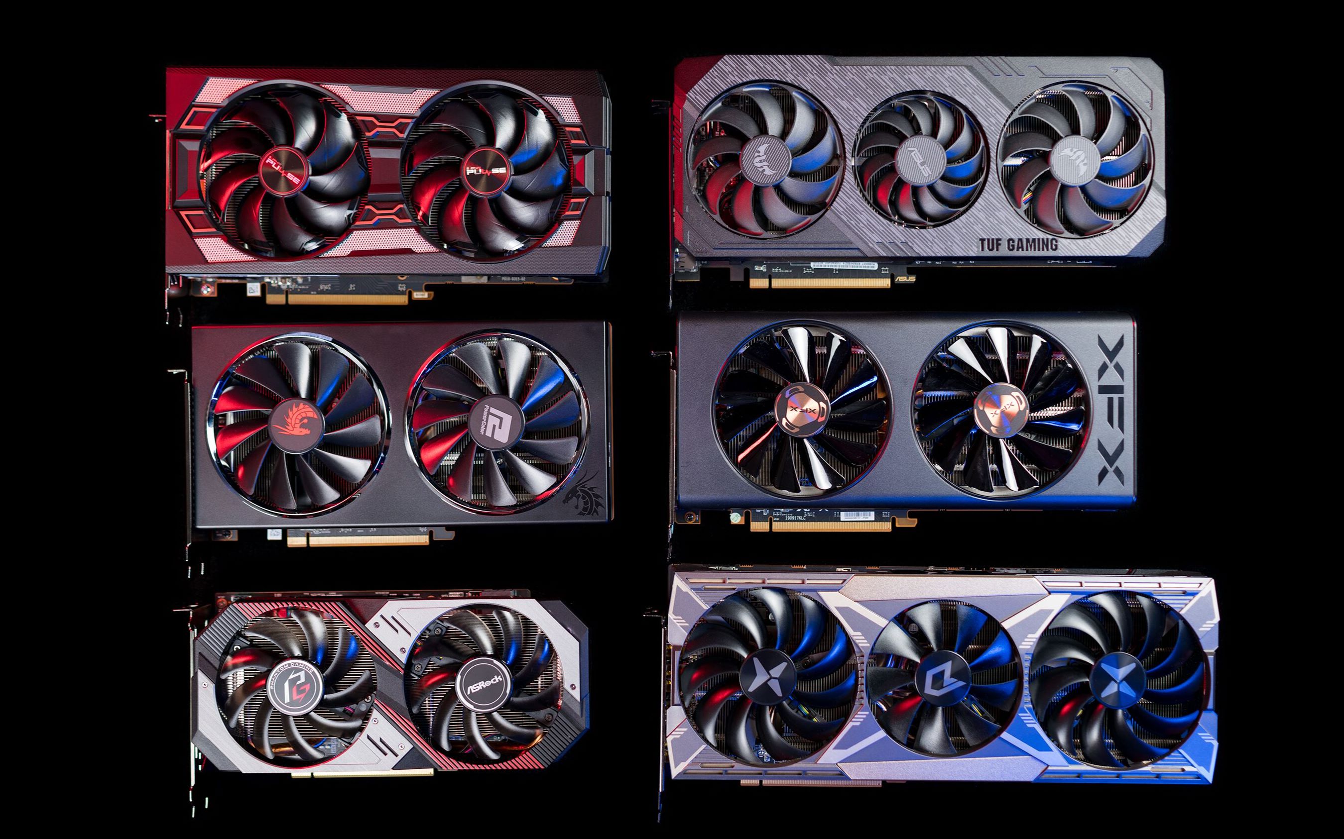 想低调但是实力不允许啊,刷个bios就大变身的5600xt全家福给大家拜年