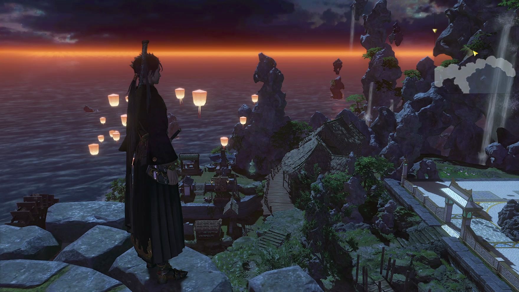 古剑奇谭三 家园 莲中境开灯会了给我老婆在高处盖个观景亭