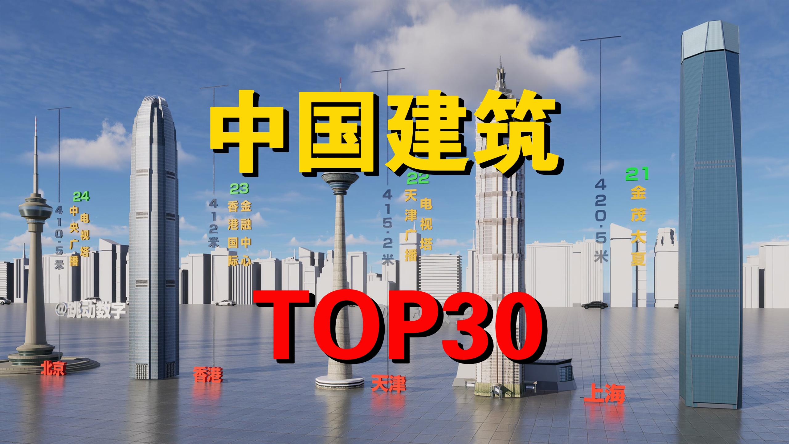 摩天争霸:中国高楼TOP30榜单出炉哔哩哔哩bilibili