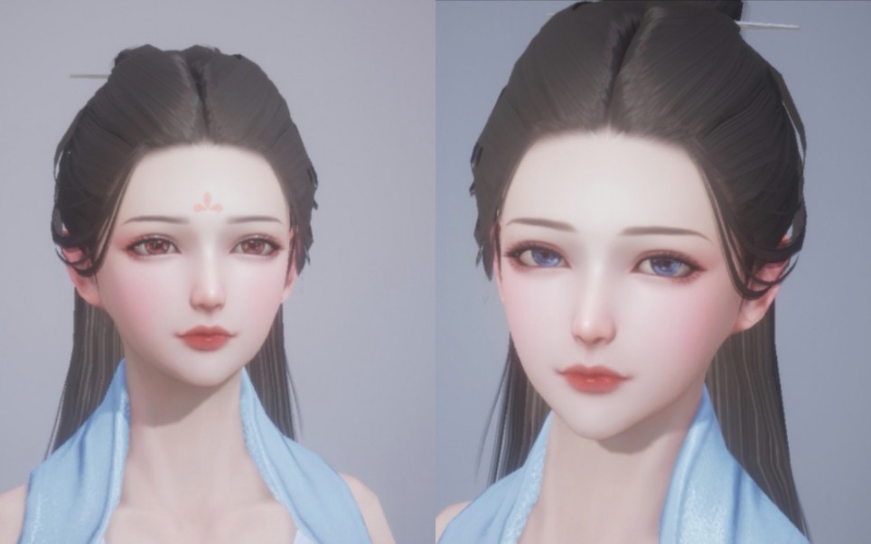 手游【剑侠情缘二】成女捏脸模板