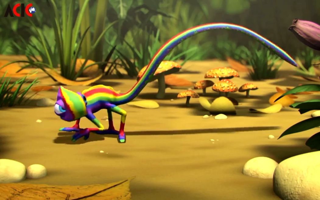 活动  最有趣的3d动画彩虹变色龙