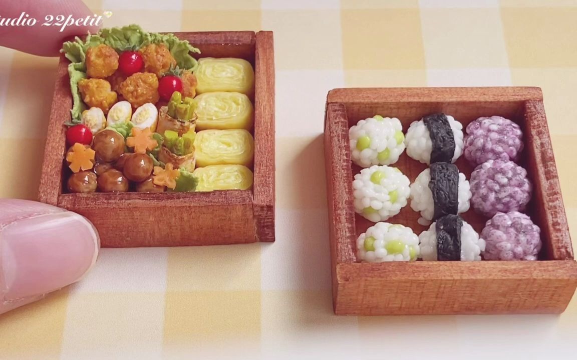 【樹脂粘土】微型便当的制作方法